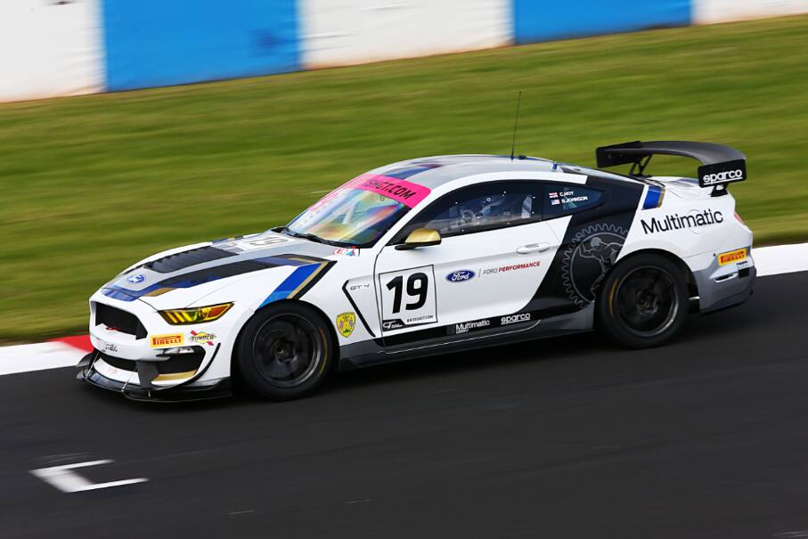 Billy Johnson teamed with Olympic cyclist Chris Hoy at Donington Park to win the GT4 Pro Am class. Billy Johnson teamed with Olympic cyclist Chris Hoy at Donington Park to win the GT4 Pro Am class.